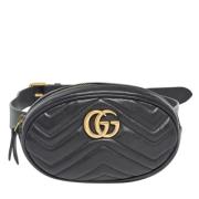 Pre-owned Leather handbags Gucci Vintage , Black , Dames