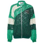 Pre-owned Lace outerwear Gucci Vintage , Green , Dames