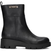 Zwarte Enkelboots met Goud Embleem Twinset , Black , Dames