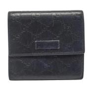 Pre-owned Leather wallets Gucci Vintage , Black , Heren