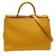 Pre-owned Leather totes Dolce & Gabbana Pre-owned , Yellow , Dames