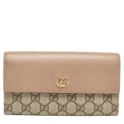 Pre-owned Coated canvas wallets Gucci Vintage , Beige , Dames