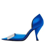 Pre-owned Satin heels Sergio Rossi Pre-owned , Blue , Dames