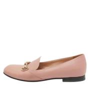 Pre-owned Leather flats Gucci Vintage , Pink , Dames