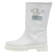 Pre-owned Leather boots Louis Vuitton Vintage , White , Dames