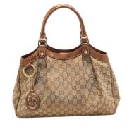 Pre-owned Canvas totes Gucci Vintage , Brown , Dames