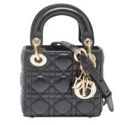 Pre-owned Leather totes Dior Vintage , Black , Dames