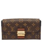 Pre-owned Coated canvas wallets Louis Vuitton Vintage , Brown , Dames