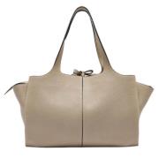 Pre-owned Leather totes Celine Vintage , Beige , Dames