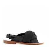 Lage sandalen in zwart satijn Pinko , Black , Dames