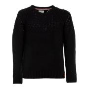 Zwarte heren trui outlet prijs Tommy Hilfiger , Black , Heren