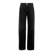 Wijde Zwarte Jeans Outlet Prijs Pinko , Black , Dames