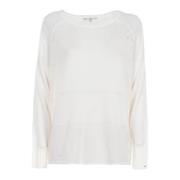 Witte Dames Trui Outlet Prijs Tommy Hilfiger , White , Dames