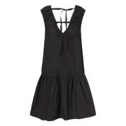 Mouwloze Strik Mini Jurk Ganni , Black , Dames