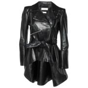 Pre-owned Leather outerwear Alexander McQueen Pre-owned , Black , Dame...