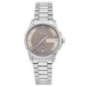 Pre-owned Stainless Steel watches Gucci Vintage , Gray , Heren