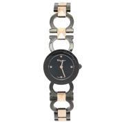 Pre-owned Stainless Steel watches Salvatore Ferragamo Pre-owned , Blac...