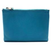 Pre-owned Leather pouches Hermès Vintage , Blue , Dames