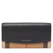 Pre-owned Leather wallets Burberry Vintage , Black , Dames