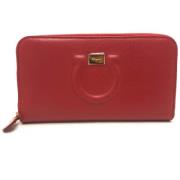 Pre-owned Leather wallets Salvatore Ferragamo Pre-owned , Red , Dames