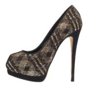 Pre-owned Lace heels Giuseppe Zanotti Pre-owned , Black , Dames