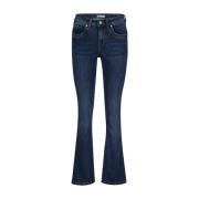 Donkere Flared Jeans Babette Red Button , Blue , Dames