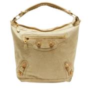 Pre-owned Leather handbags Balenciaga Vintage , Beige , Dames