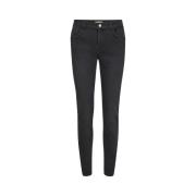 Casual Slim-Fit Jeans met Zoomdetail Soyaconcept , Black , Dames