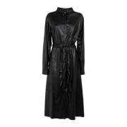 Lange jurk zwart winter chemisier Pinko , Black , Dames