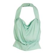 Elegante Haltertop Groene Zomerstijl Pinko , Green , Dames