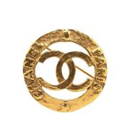 Pre-owned Metal chanel-jewelry Chanel Vintage , Yellow , Dames