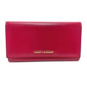 Pre-owned Leather wallets Yves Saint Laurent Vintage , Pink , Dames