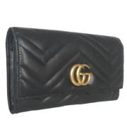 Pre-owned Leather wallets Gucci Vintage , Black , Dames