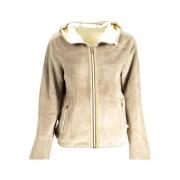 Hoodie van fleece, omkeerbaar beige K-Way , Beige , Dames