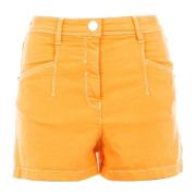 Dames Denim Shorts Orange Spray Patrizia Pepe , Yellow , Dames