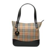 Pre-owned Leather handbags Burberry Vintage , Brown , Dames