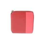 Pre-owned Leather wallets Loewe Pre-owned , Red , Dames