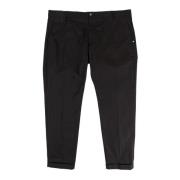 Elegante Katoenen Chino Broek Zwart Liu Jo , Black , Heren