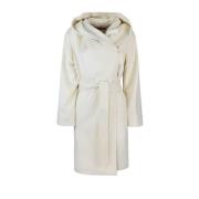 Witte Wollen Jas Max Mara Studio , White , Dames