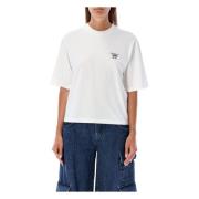 Bow Arrow Boxy T-Shirt Wit Zwart Off White , White , Dames