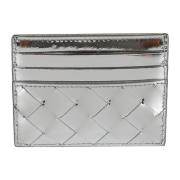 Zilver Intrecciato Portemonnee Bottega Veneta , Gray , Dames