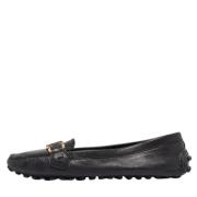 Pre-owned Leather flats Louis Vuitton Vintage , Black , Dames