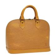 Pre-owned Leather handbags Louis Vuitton Vintage , Yellow , Dames