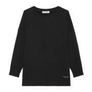 Oversized sweatshirt met zijnaden spleten Marc O'Polo , Black , Dames