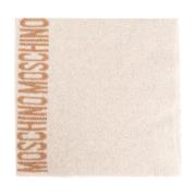 Sjaal met logo Moschino , Beige , Unisex