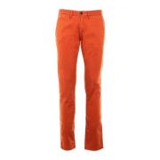 Heren Katoenen Broek Donker Oranje/Rood Tommy Hilfiger , Red , Heren