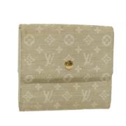 Pre-owned Canvas wallets Louis Vuitton Vintage , Beige , Dames