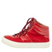 Pre-owned Leather sneakers Jimmy Choo Pre-owned , Red , Heren