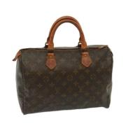 Pre-owned Canvas handbags Louis Vuitton Vintage , Brown , Dames