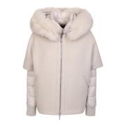 Grijze Donsjas Gewatteerd Stijl Moorer , Beige , Dames